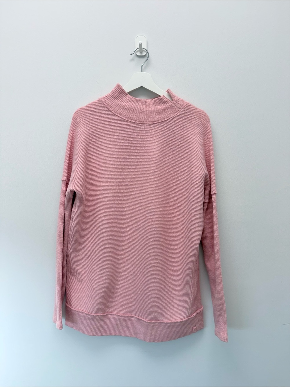 We the Free- Pink Casey Women's Ribbed Mock Neck Sweater Tunic - XS